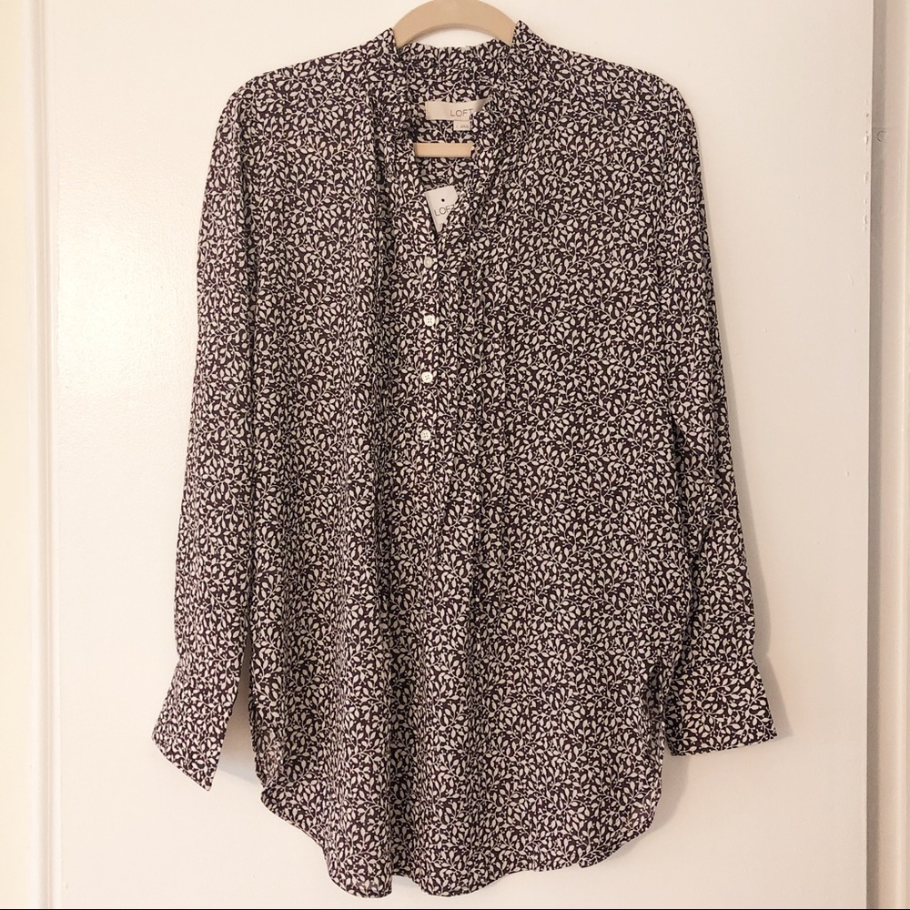 LOFT Floral Blouse. Sz. Small